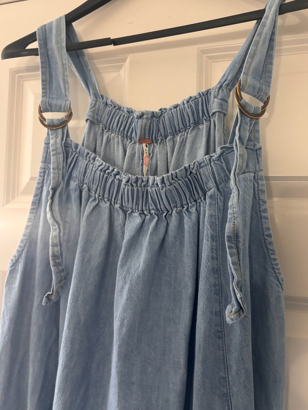 New Free People Machu Barrel Overall Midi Dress - Picture 10 of 16